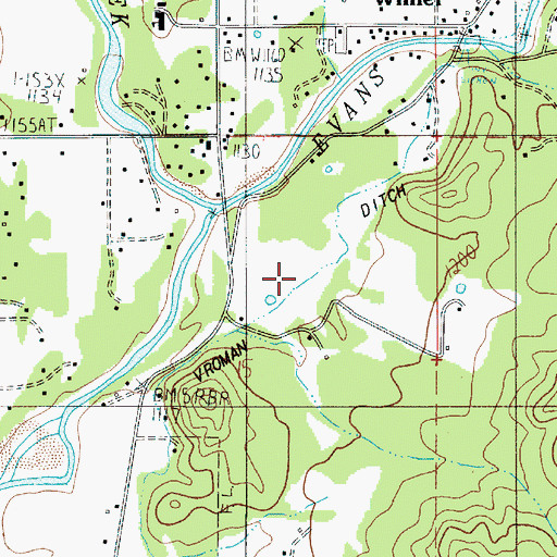 Topographic Map of Vroman Ditch, OR