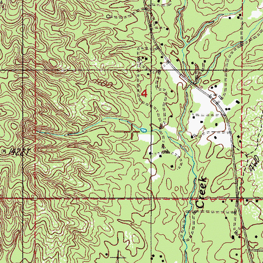 Topographic Map of Steppe Reservoir, OR