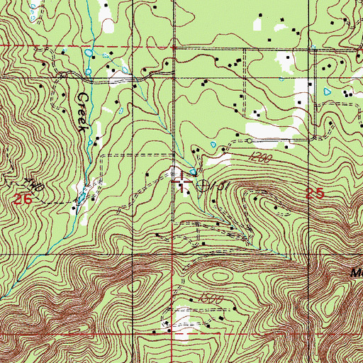 Topographic Map of Daily Reservoir, OR