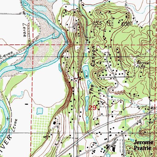 Topographic Map of Wee Bonnie Loch Glen Reservoir, OR