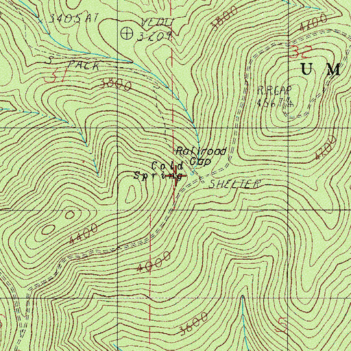 Topographic Map of Cold Spring, OR