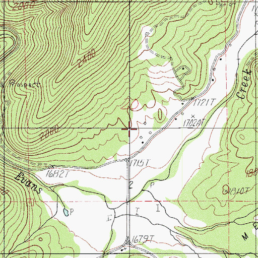Topographic Map of Hunt Reservoir, OR