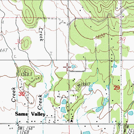 Topographic Map of Chirgwin Reservoir, OR
