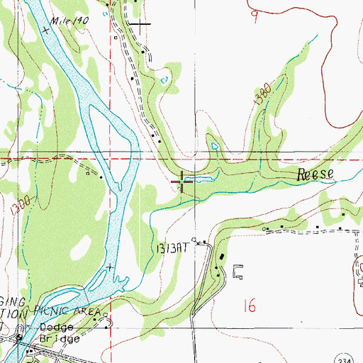 Topographic Map of Gates Reservoir, OR