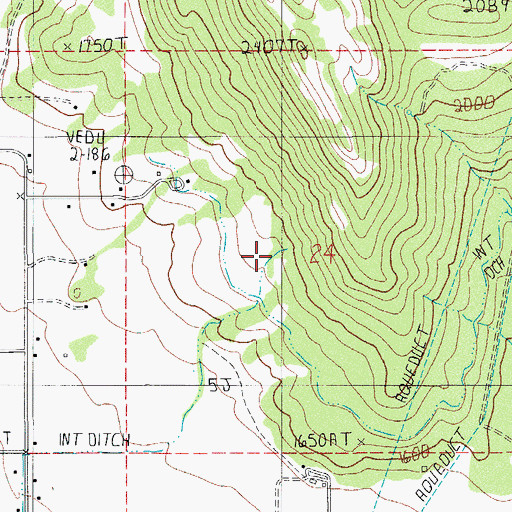 Topographic Map of Sims Reservoir, OR