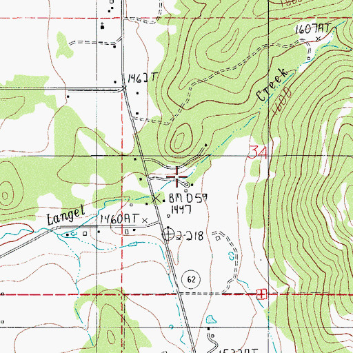 Topographic Map of Robinson Reservoir, OR