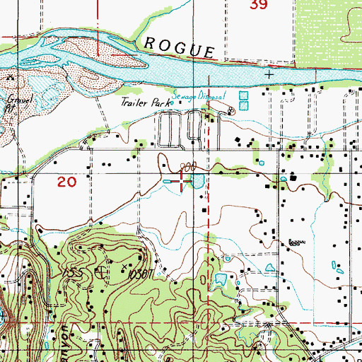 Topographic Map of Apple Rogue Reservoir, OR