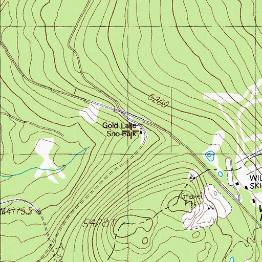 Topographic Map of Gold Lake Sno-Park, OR