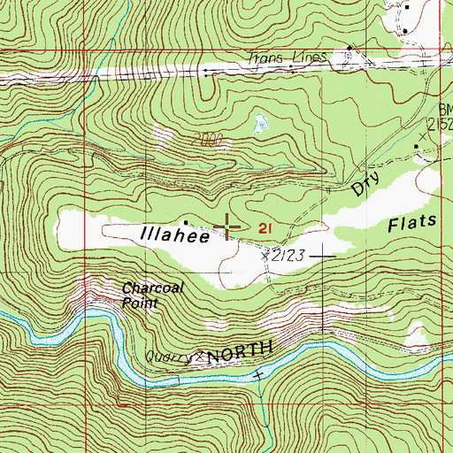 Topographic Map of Illahee Flats, OR