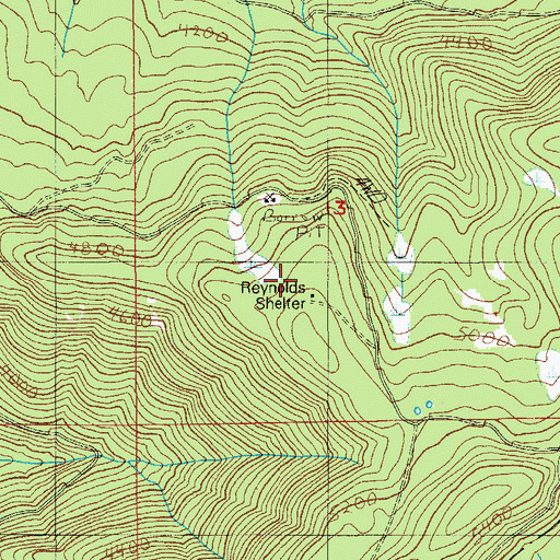 Topographic Map of Reynolds Shelter, OR
