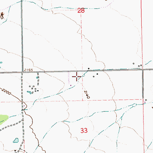 Topographic Map of Roberts Reservoirs, OR