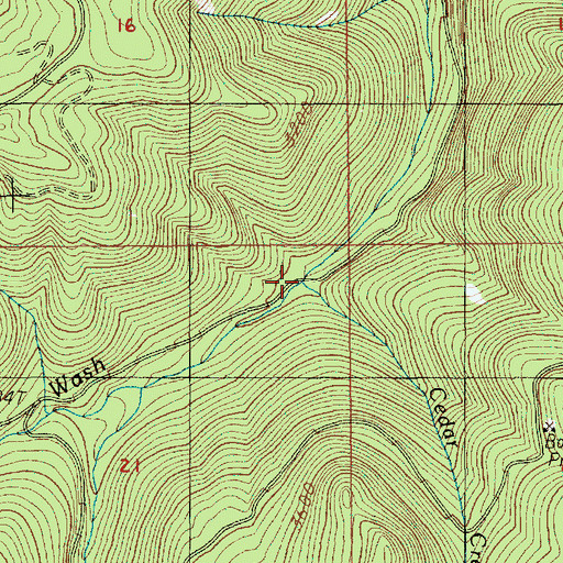 Topographic Map of Cedar Creek, OR