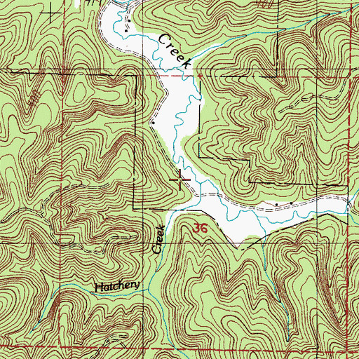 Topographic Map of Hatchery Creek, OR
