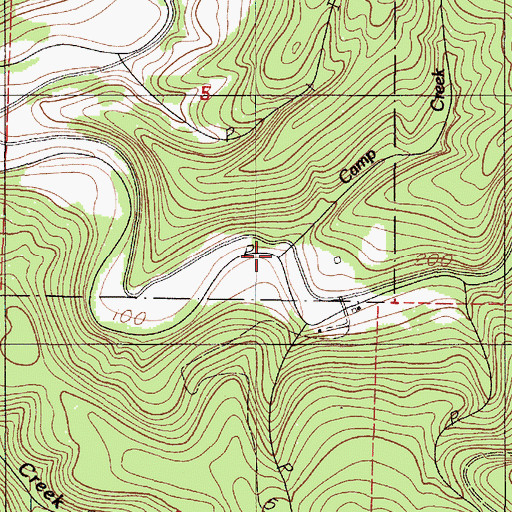 Topographic Map of Camp Creek, OR