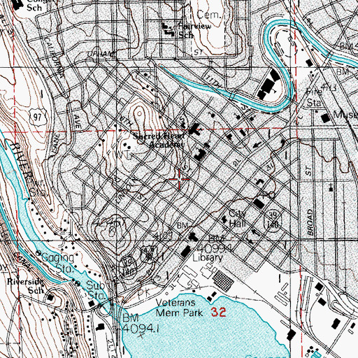 Topographic Map of Sacred Heart Academy (historical), OR