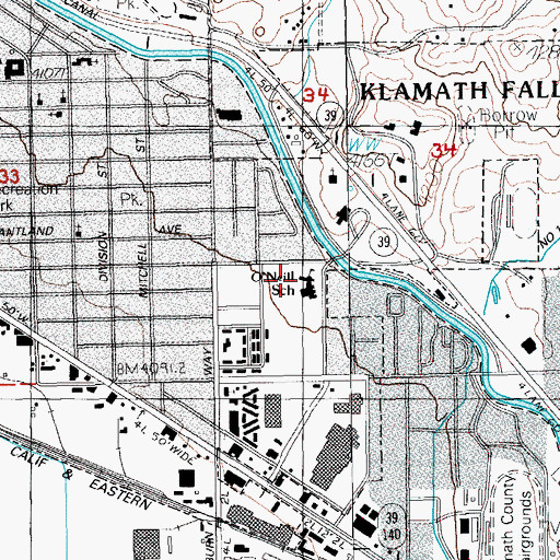 Topographic Map of O'Neill School (historical), OR