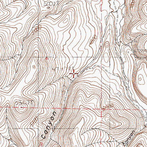 Topographic Map of Isaac Canyon, OR