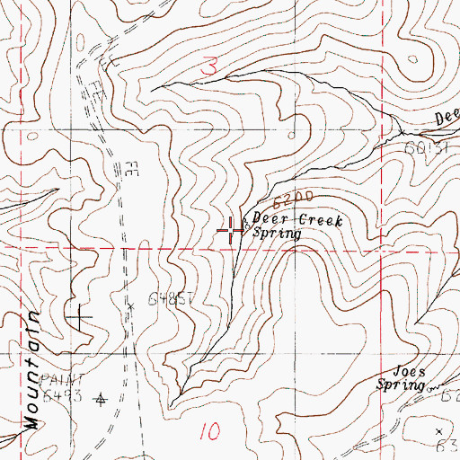 Topographic Map of Deer Creek Spring, OR
