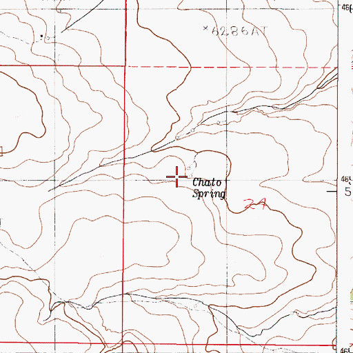 Topographic Map of Chato Spring, OR