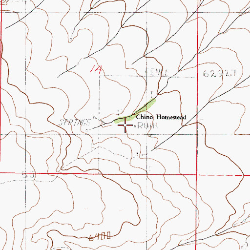 Topographic Map of Chino Homestead (historical), OR