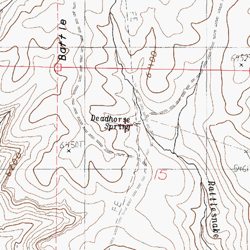 Topographic Map of Deadhorse Spring, OR