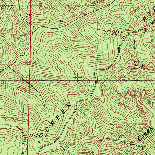 Topographic Map of Fiddle Creek Ridge, OR