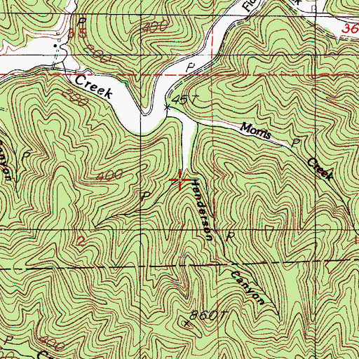 Topographic Map of Henderson Canyon, OR