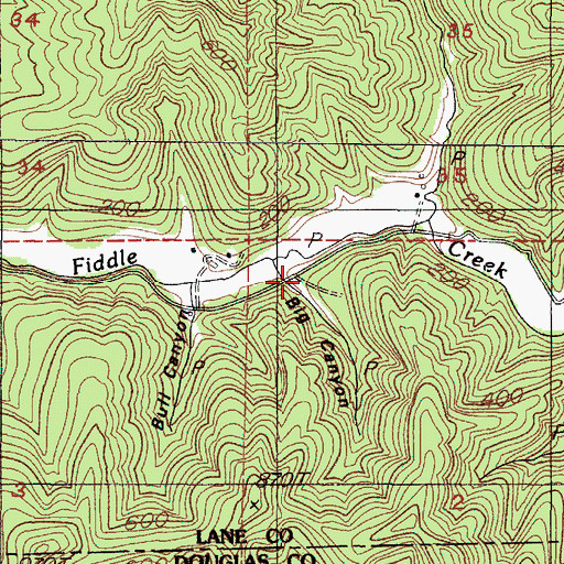 Topographic Map of Big Canyon, OR