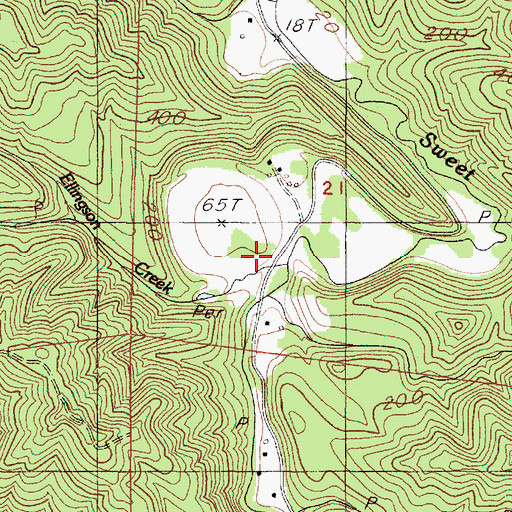 Topographic Map of Ellingson Creek, OR