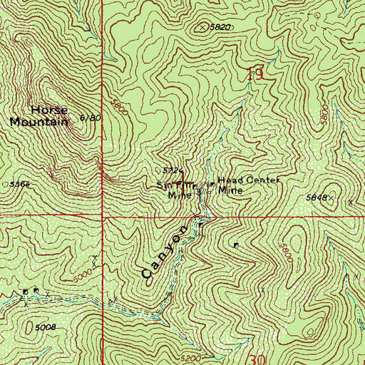 Topographic Map of Sin Fin Mine, AZ