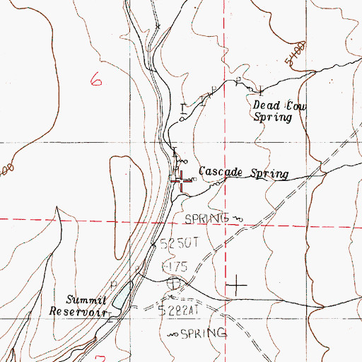 Topographic Map of Cascade Spring, OR