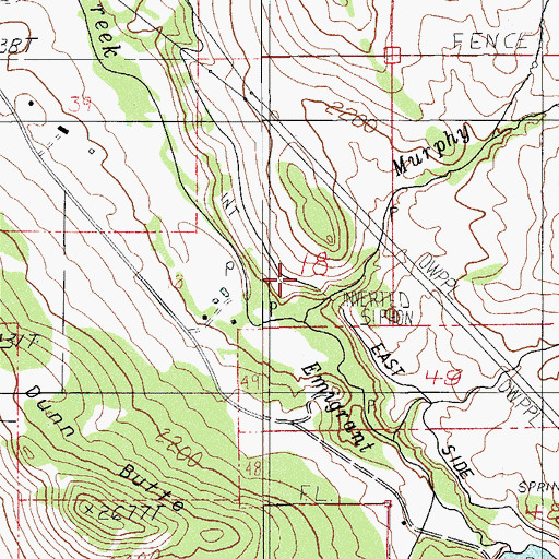 Topographic Map of Murphy Creek, OR