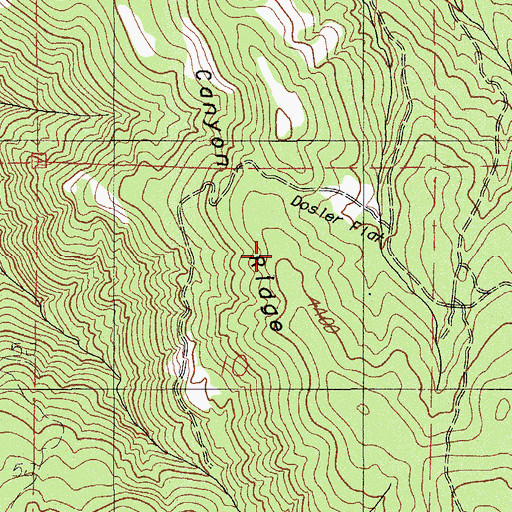 Topographic Map of Canyon Ridge, OR