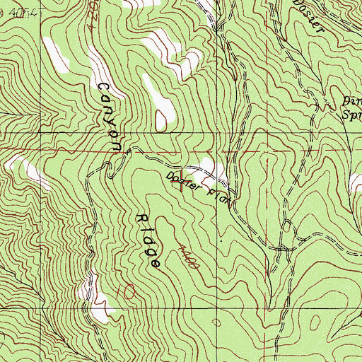 Topographic Map of Dosier Flat, OR