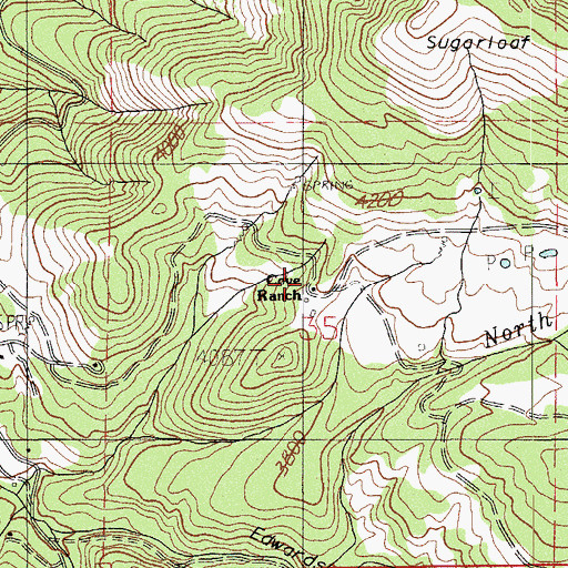 Topographic Map of Cove Ranch, OR