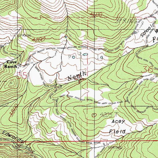 Topographic Map of Big Creek, OR
