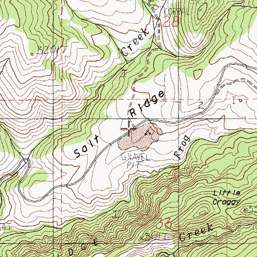 Topographic Map of Salt Ridge, OR