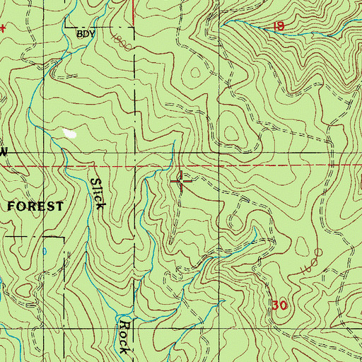 Topographic Map of Headquarters Camp Creek, OR