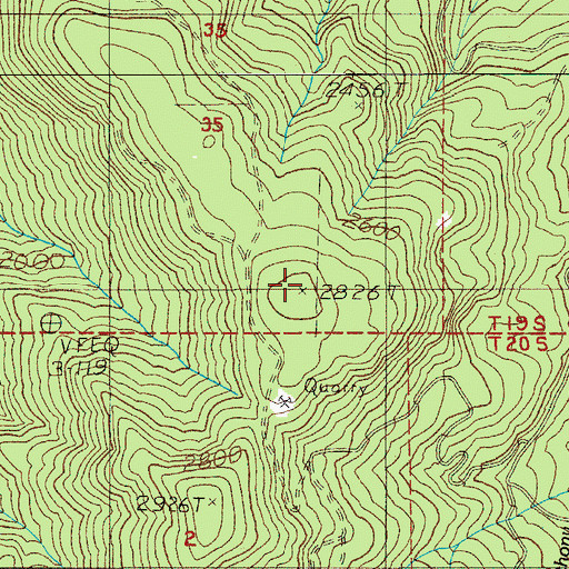 Topographic Map of Stewart Bridge, OR