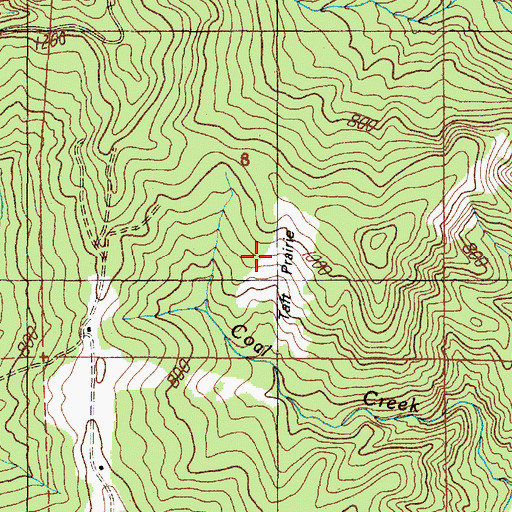 Topographic Map of Taft Prairie, OR