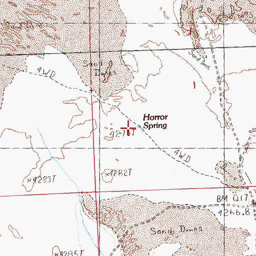 Topographic Map of Horror Spring, OR