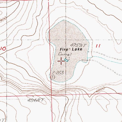 Topographic Map of Fire Lake, OR