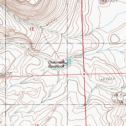 Topographic Map of Diatomite Reservoir, OR