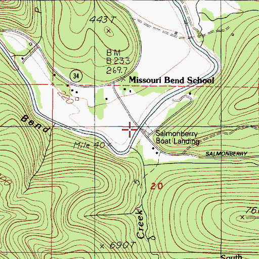 Topographic Map of Salmonberry County Park & Campground, OR