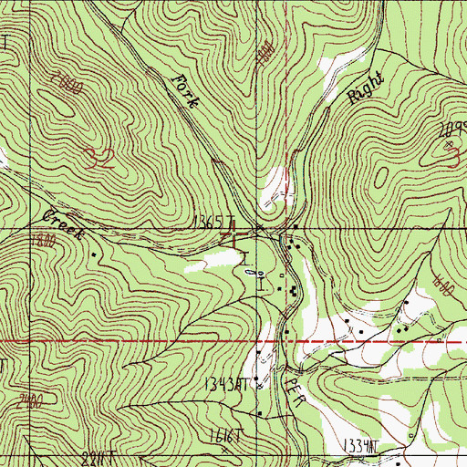 Topographic Map of Jorden Creek, OR