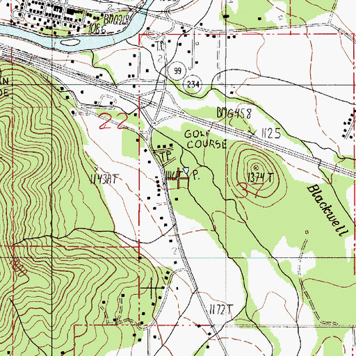Topographic Map of Granger Reservoir, OR