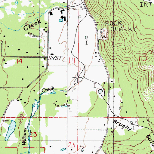 Topographic Map of Dry Creek, OR
