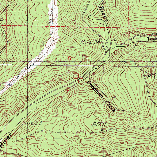 Topographic Map of Deadman Creek, OR