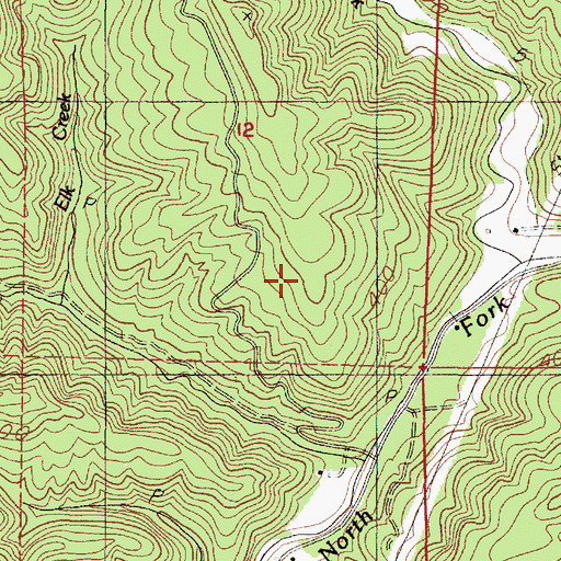 Topographic Map of Deer Creek, OR