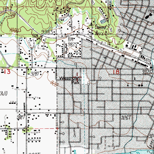 Topographic Map of Westholm Park, OR